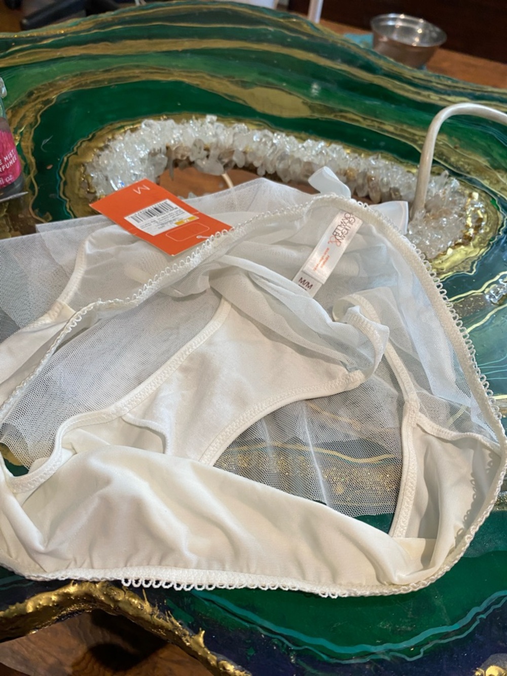 Gilligan & O'Malley White Bridal Bikini (bottom only)